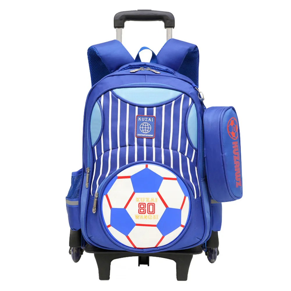 Us 37 8 50 Off Children School Bags Kids Boys S Trolley Schoolbag Rolling Luggage Book Wheeled Backpack In From