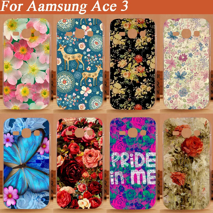 DIY роза картины Чехол для Samsung Ace 3 7270 7272 7273/красивый цветок живопись чехол 7273 |
