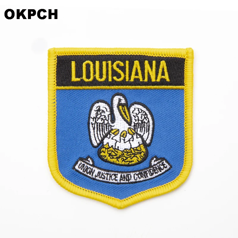 Us. S. A. Louisiana State Iron On Patch вышитая одежда патч для одежды наклейки 10 шт 6*7 см UPI 0194