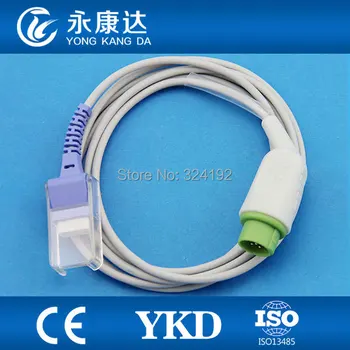 

Bruker round 12P> DB9F , high quality Spacelabs SpO2 Sensor Extension Cable,spo2 probe,medical cable