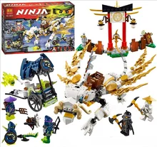 Bela Ninjagoes Master WU Dragon Aeroblade temple Building Block Set Cole Soul Archer Hackler Minifigures legoe 70734 Compatible