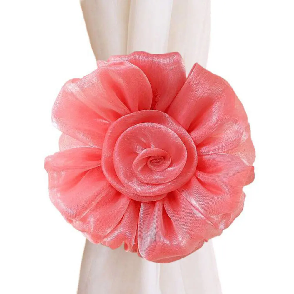 2 шт Магнитный цветок Магнитный кристаллик для занавесок клип на розовый галстук с растительным орнаментом держатель Декор