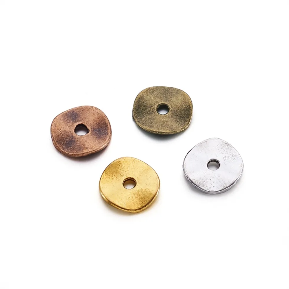 

PandaHall 400pc 10x1mm Mixed Color Tibetan Silver Alloy Metal Disc Spacer Beads for Jewelry Finding Cadmium & Nickel & Lead Free