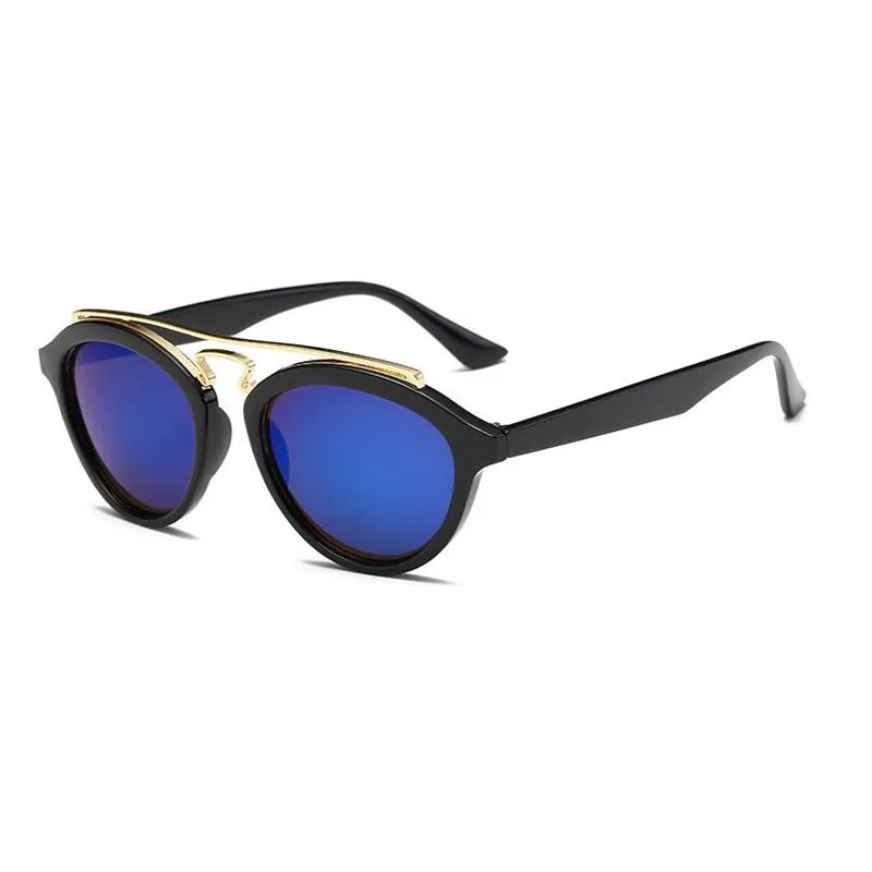 Мода в европейском и американском стиле Новые расцветки фильма дамы солнцезащитные очки тенденция двухлучевой солнцезащитные очки большой обувь для мужчин и женщин общие очки - Цвет линз: blue mercury
