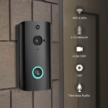 

Factory Price FHD 1080P Outdoor Smart Platform Battery Powered Ring Smart WiFi Enabled Video Doorbell Camera PIR Detection