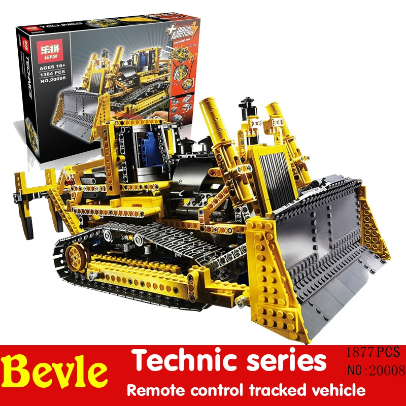 

LEPIN 20008 1877Pcs Technic Series Remote Control Bulldozer Heavy Construction Vehicle Model Building Blocks Bricks Toys 42030