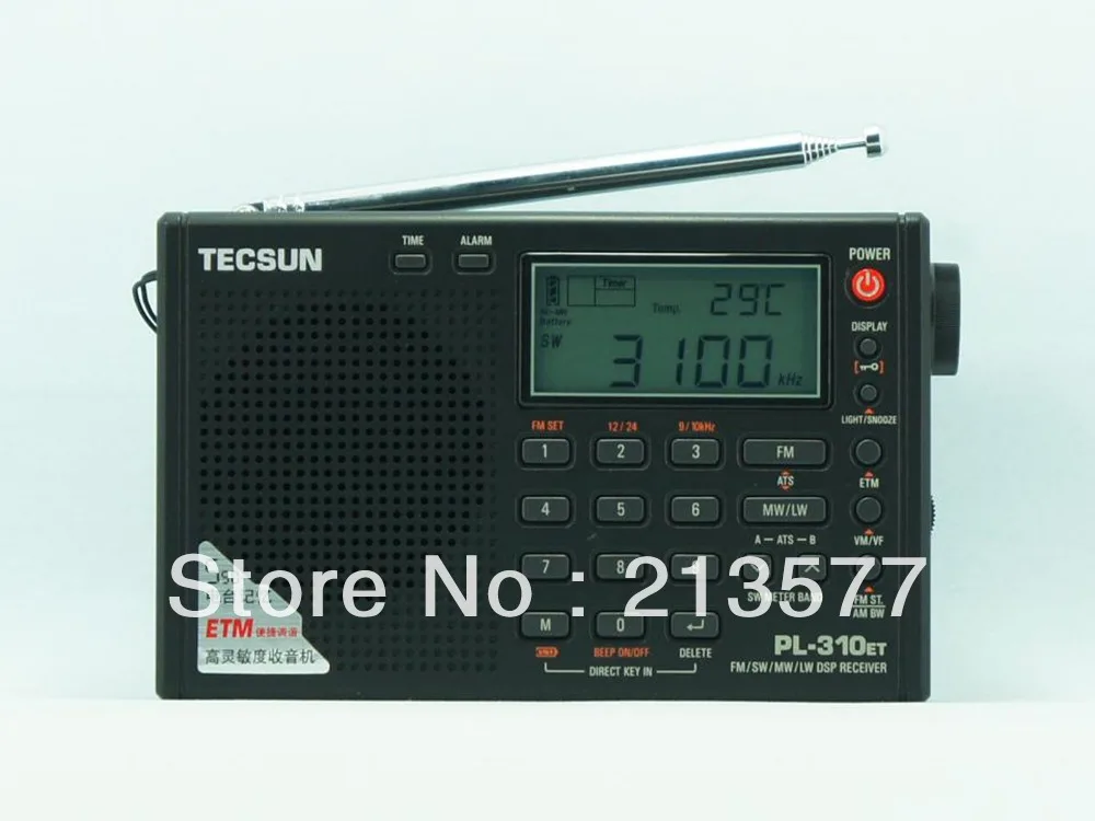 Радио/TECSUN FM стерео/SW/MW/LW World Band PLL DSP радио черный цвет Китай известный бренд|stereo fm