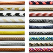 100 м винтажный шнур для лампы 0,75 мм 2 ядра текстильный кабель, тканевый провод для люстры подвесные провода ламп плетеная ткань электрический кабель для передачи данных