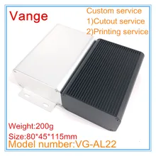 4 шт./лот экструдированный чехол для литья под давлением 6063-T5 алюминиевый интегрированный корпус diy 80*45*115 мм теплоотвод поверхности