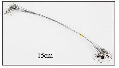 15 см, 23 см, 30 см, стальная рыболовная леска 20 шт./лот, поводок из стальной проволоки с поворотным аксессуаром, 5 цветов, поводок Olta Leadcore FL1001 - Цвет: 15cm silver