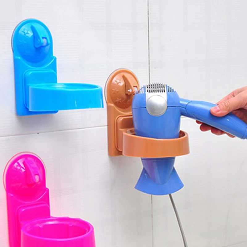 

New wall hair dryer rack space Bathroom Wall Holder Shelf Storage Organizer W/hook Hair Dryer Holder