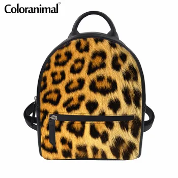 

Coloranimal Backpack Women Cute Animal Cat Dog Boston Terrier Woman Casual Mini PU Leather Shoulder Bag Student Mochlias Bookbag