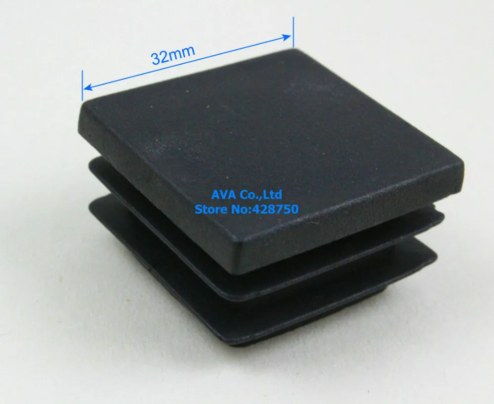

20 Pieces 32mm Square Plastic Insert Cap Tube End Cap