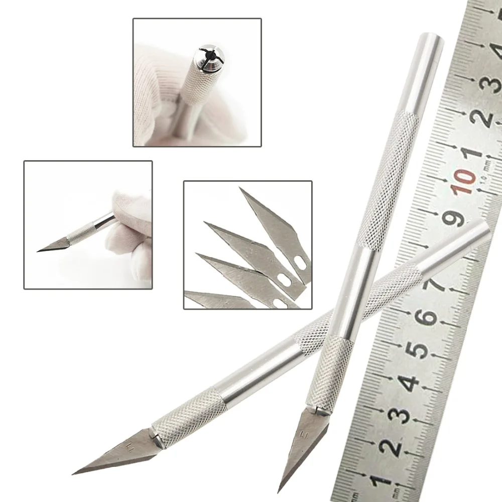 Hot Non Slip Metal Scalpel Knife Tools Kit Cutter