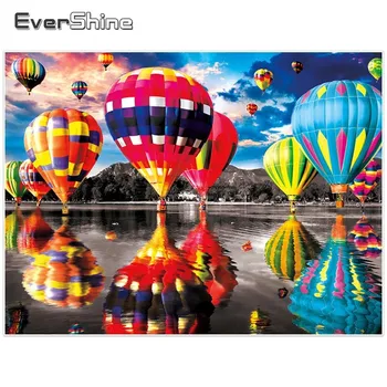 

EverShine 5D Diamond Embroidery Fire Balloon Picture Full Square Diamond Painting Scenery Cross Stitch Handmade Home Decor