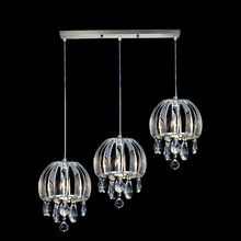 Moderno colgante lámpara de barra de la vendimia de cristal accesorios de luz colgante de comedor cocina chrome colgante lámparas de iluminación residencial