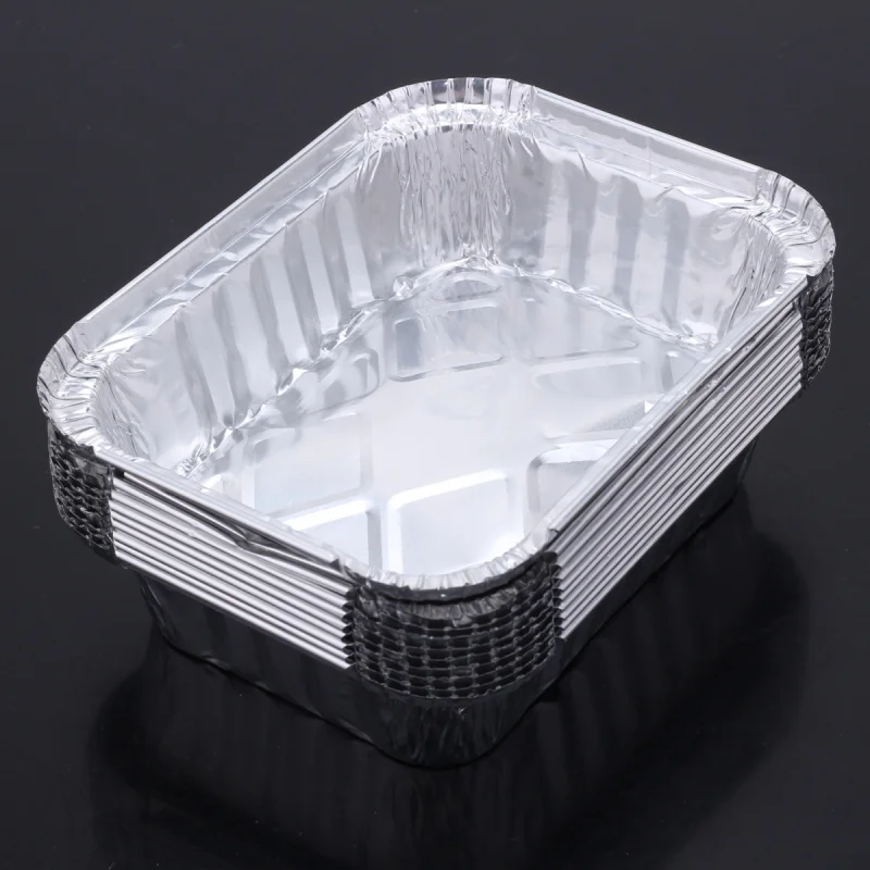 10 шт. одноразовые дешевые контейнеры для хранения еды на вынос маленькие обеденные коробки сковородки алюминиевая фольга Microwavable чехол