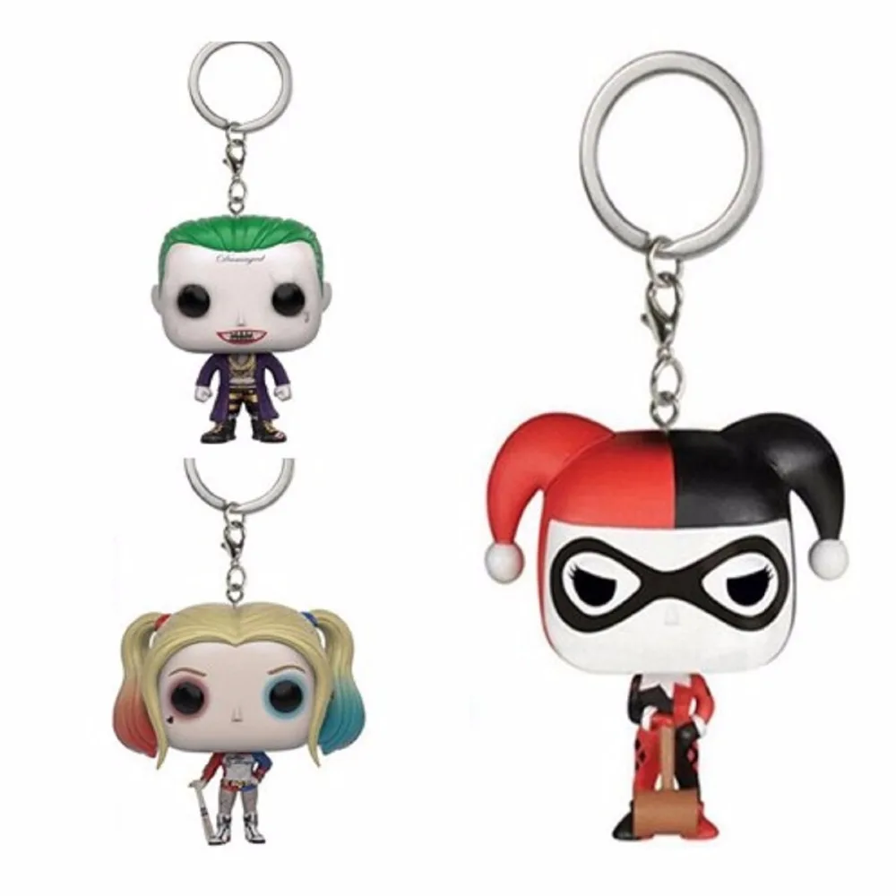 DC marvel отряд самоубийц Харли Квинн брелок X команда клоуна Джек фигурка кулон