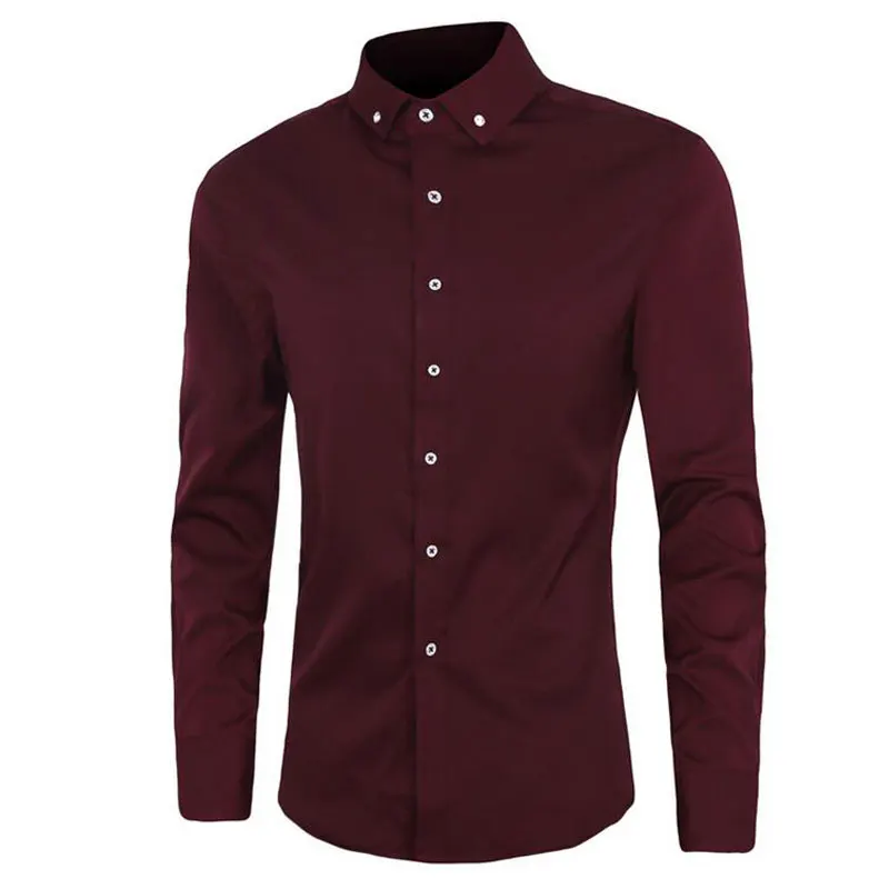 red long sleeve dress shirt