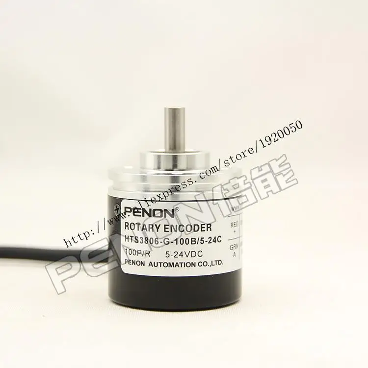

stock HTS3806-G-100B / 5-24C rotary encoder 100 lines 6mm outer diameter of 38mm solid shaft