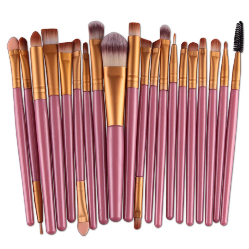 

Pro 20/15 PCS Eye Makeup Brushes Set Foundation Eyeshadow Powder Eyebrow Lip Eyeliner Blending Cosmetics Make Up Brushes Tools