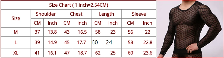 Мужская футболка, сексуальные прозрачные сетчатые Топы с длинным рукавом, майка, тонкие повседневные брюки, пижамные штаны для геев, наборы