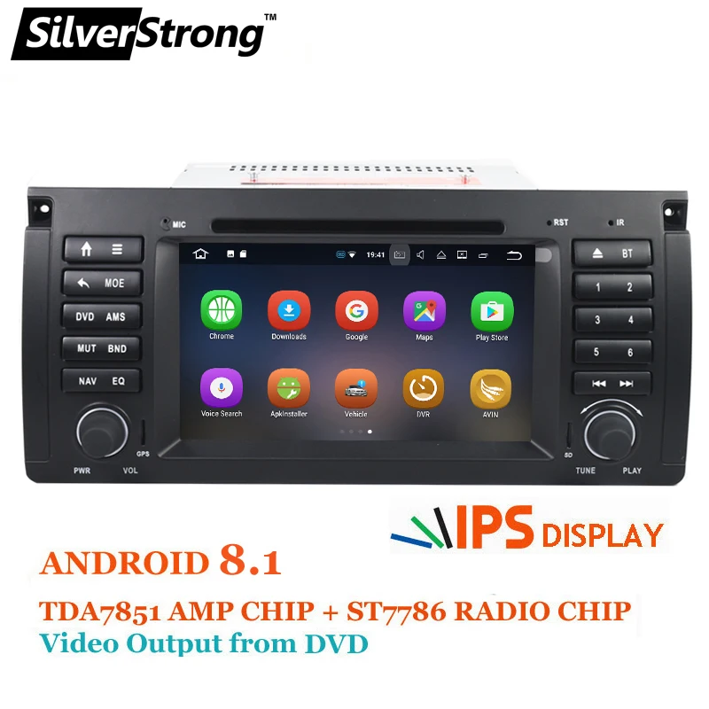 SilverStrong 1din Android 8 1 автомобильный DVD для BMW E53 E39 X5 тюнинга M5 аксессуары навигации|car dvd