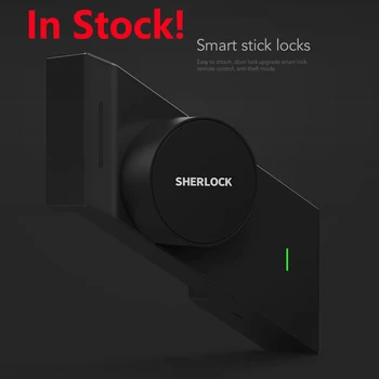 

new Black Sherlock S2 Smart Door Lock Home Keyless Lock Electronic Door Wireless App Bluetooth Control free shipping