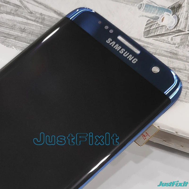 Для samsung Galaxy S7 Edge G935F G935FD горящий ЖК-дисплей сенсорный экран дигитайзер 5,5 ''Super AMOLED с рамкой