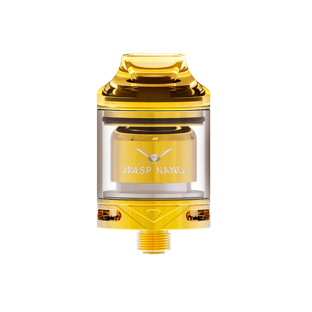 Koop Originele OUMIER WASP NANO RTA 2 ml Capaciteit 23mm Verstuiver W Top Refill Ontwerp   PCTG Drip Tip e sigaret Vape Tank VS WASP NANO RDTA
