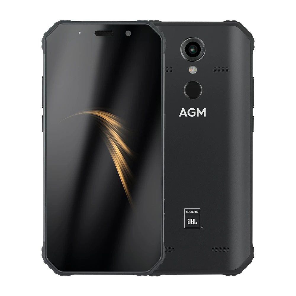 AGM A9 IP68 прочный смартфон 5,99 "18:9 FHD + Android 8,1 Snapdragon 450 NFC спереди 16MP сзади 12MP отпечатков пальцев 5400 mAh Телефон