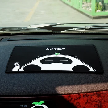 

Car Ornament Pvc Cute Panda Anti-Slip Mat Automobile Interior Dashboard Decoration Sticky Pad Non-slip Holder For Phone GPS Gift