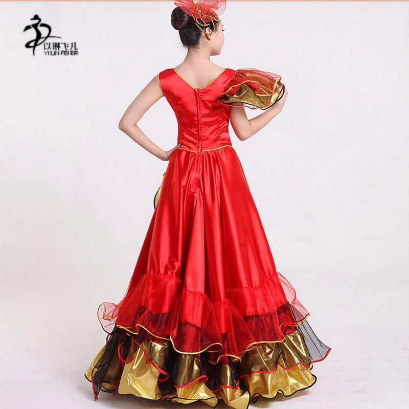 Платье для фламенко Женская юбочка испанское платье костюм|spanish dress costume|flamenco