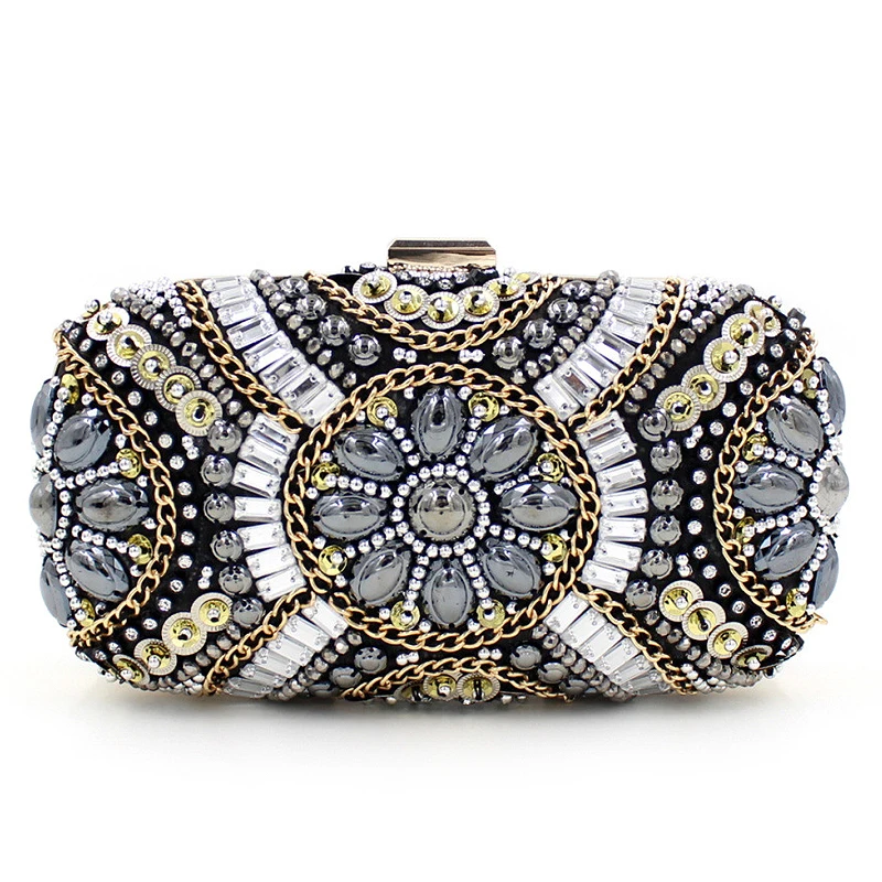 Fashion design personalized handmade diamond beaded evening bags