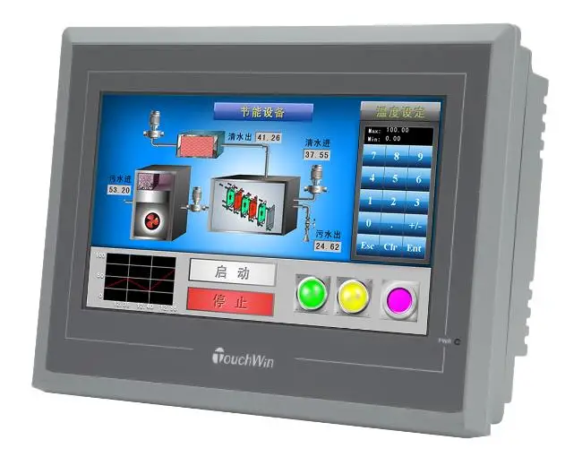 

7 Inch 800x480 Adjustable Brightness HMI XINJE TE765-MT New with USB Program Download Cable