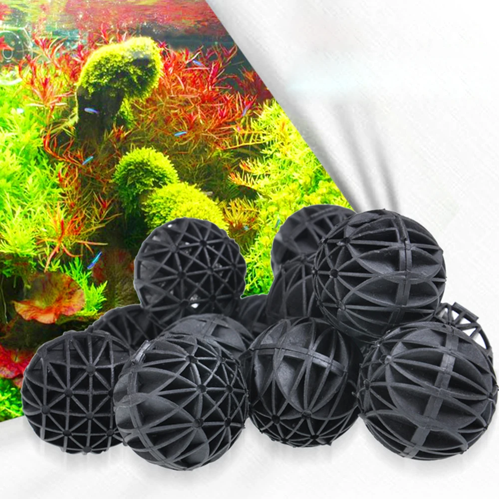 50pcs 26mm Aquarium Bio Balls Filter Media Wet/Dry Koi Fish Tank Pond