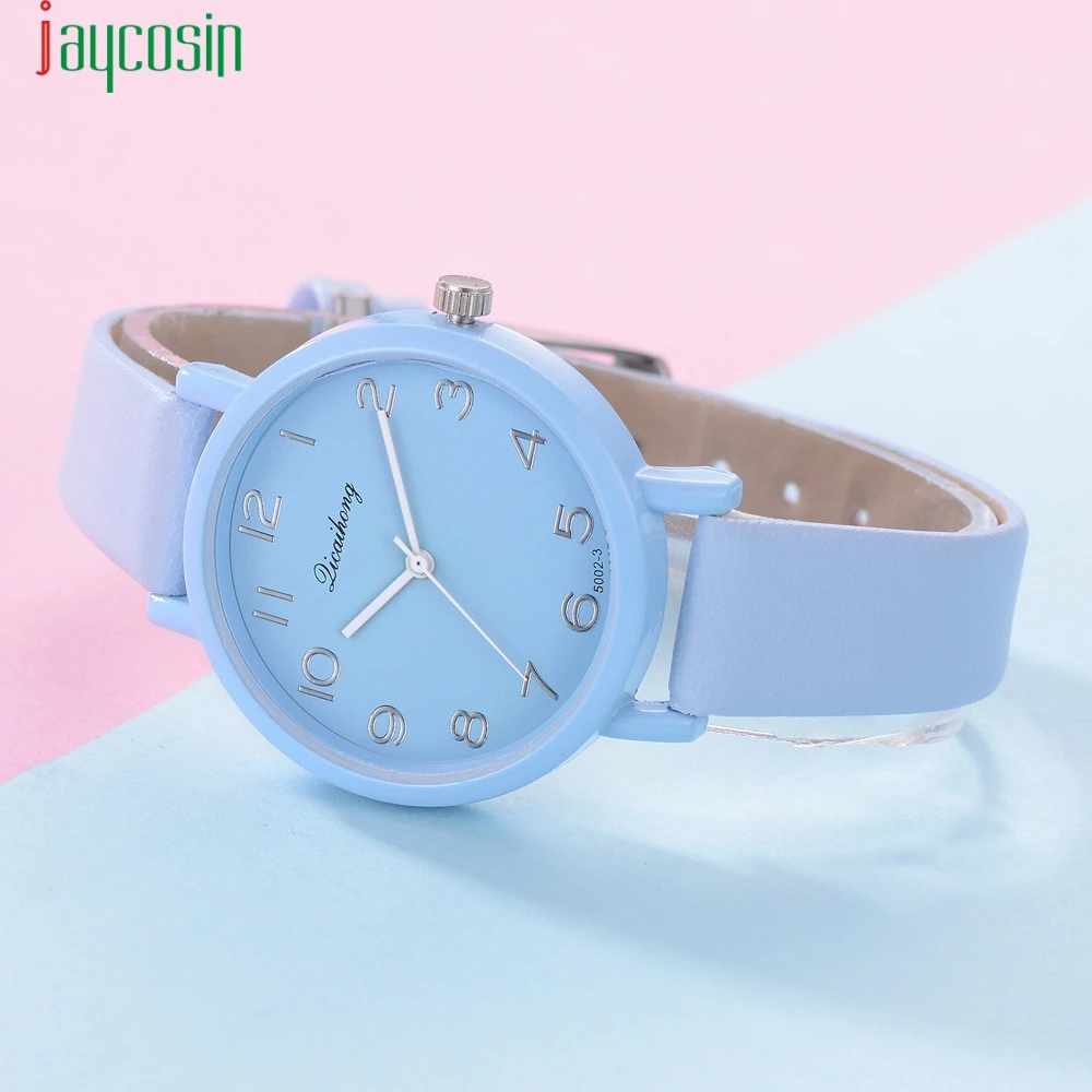 

Jaycosin Blue Round wristwatch women watches fashion & casual watch funisex Luxury Brand sports Watch SE0805