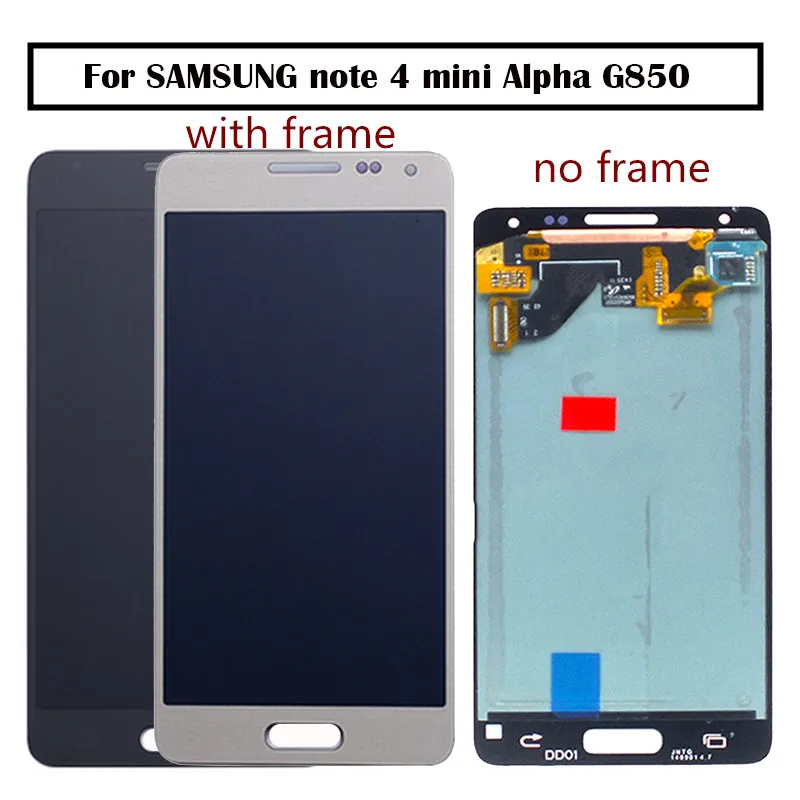

Tested Guarantee Super AMOLED For SAMSUNG Alpha G850 LCD for Samsung note 4 mini G850F LCD Screen Touch Digitizer Assembly