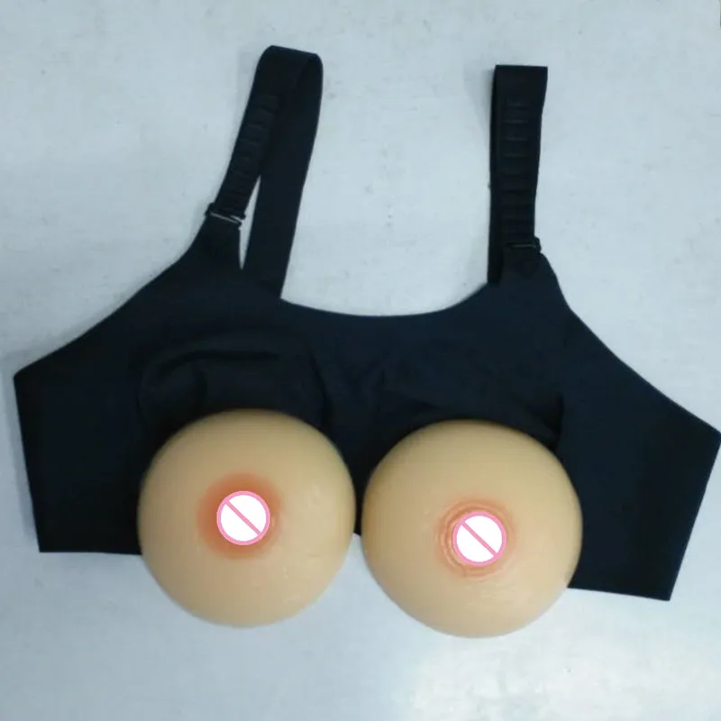 

New hot sale E F Cup Silicone Breast Form Mastectomy Breast Forms Breast Enhancer For Cross Dressing Contain The Black Bra