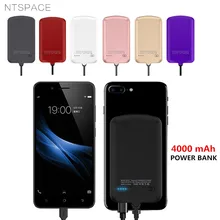NTSPACE 4000 мАч портативное зарядное устройство чехол внешний резервный блок питания для iPhone samsung Xiaomi huawei зарядное устройство чехол