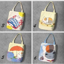 Нацумэ Yuujinchou Madara мультфильм печатных холст хозяйственная сумка большой емкости настроить Tote Модные женские повседневные сумки на плечо