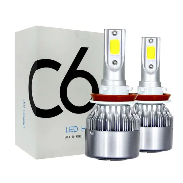 

6000K 12V C6 H3 H7 H1 8000LM 9007 H13 H4 H11 Auto Headlight Led Bulbs Bullet Super Bright turbo for Car Light led Lamp