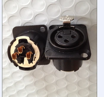 

1PCS CONNECTOR Switzerland for NEUT NC3FD-LX-B Black gilt three-pin XLR female XLR chassis 3pin