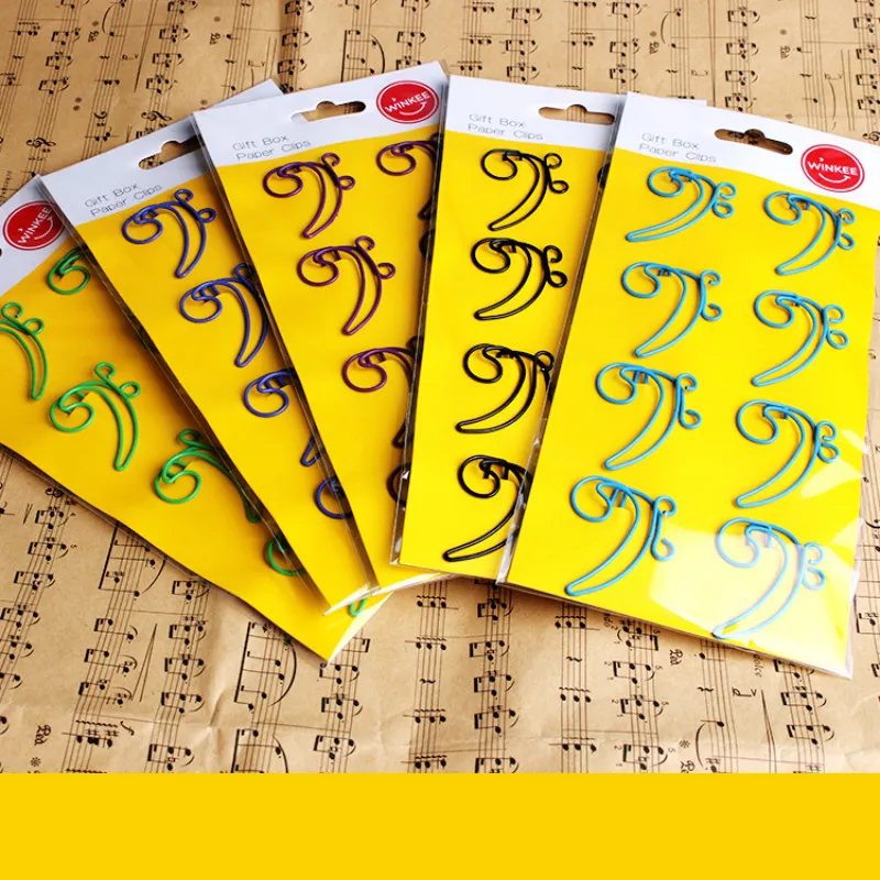 

love music Note Modeling Color Clip Creative Folder Student Supplies Paper Clip Kawaii Accessories Kawaii Stationery Clip Metal