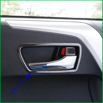 

For Toyota RAV4 2014 2015 2016 2017 Car Styling Interior Door Handle Bowl Frames Stickers Cover Trim Auto Parts
