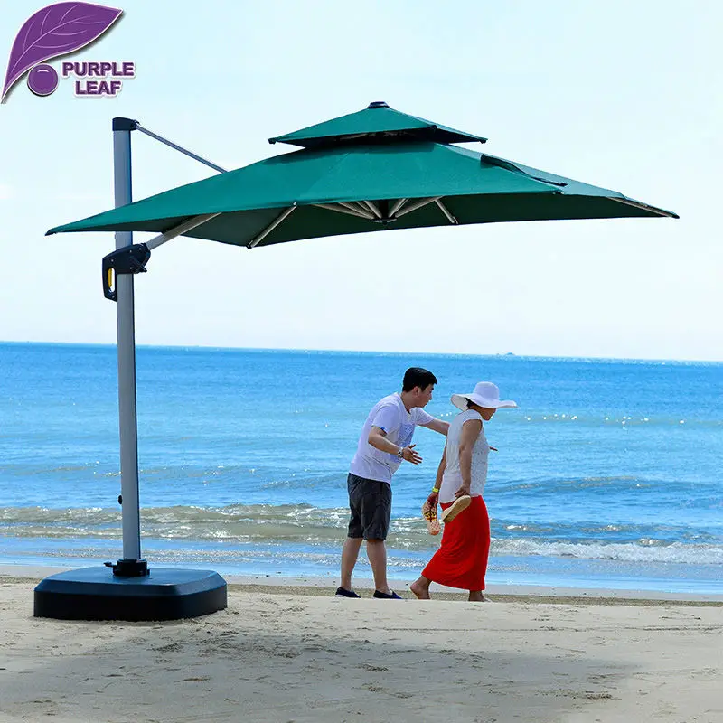 purple leaf cantilever umbrella