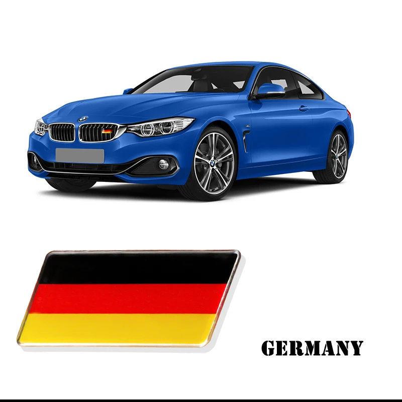Gtinthebox 1 шт. Универсальный ЕВРО немецкий y эмблема флага значок w/Решетка алюминиевая пластина подходит для BMW, VW и т. д