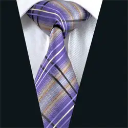 DH-457 галстук мужской фиолетовый в полоску галстук шелк жаккард связей для деловых мужчин свадьбы Бесплатная доставка