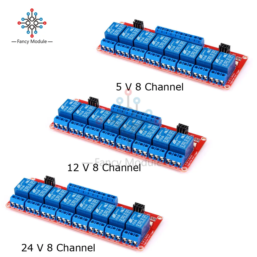 High & Low Level Trigger for Ardiuno Relay Module DC 5 V 12 V 24 V 8 Channel Relay Module Board Shield with Optocoupler High & Low Level Trigger for Ardiuno Relay Module DC 5 V 12 V 24 V 8 Channel Relay Module Board Shield with Optocoupler