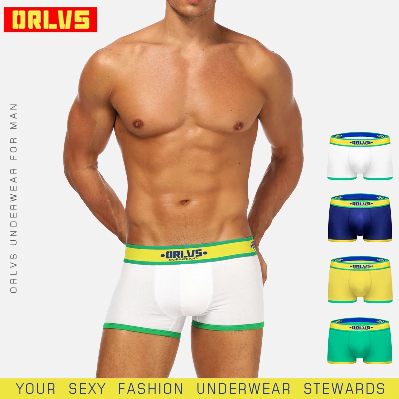 ORLVS, мужские боксеры, мужские трусы, удобное нижнее белье, дышащие хлопковые мужские трусы, мужские шорты, быстросохнущие, Cueca Tanga OR180